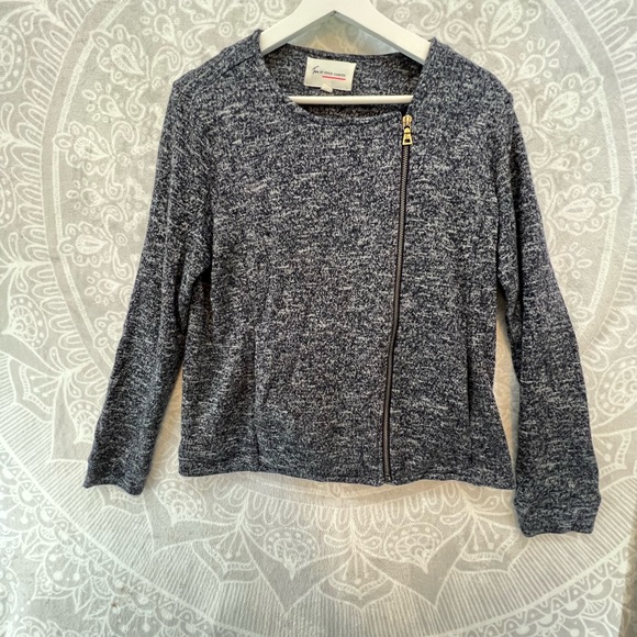 NAVY BLUE HEATHERED LIGHT TWO BY VINCE CAMUTO M MEDIUM BLAZER JACKET SWEATER EUC - Picture 11 of 15